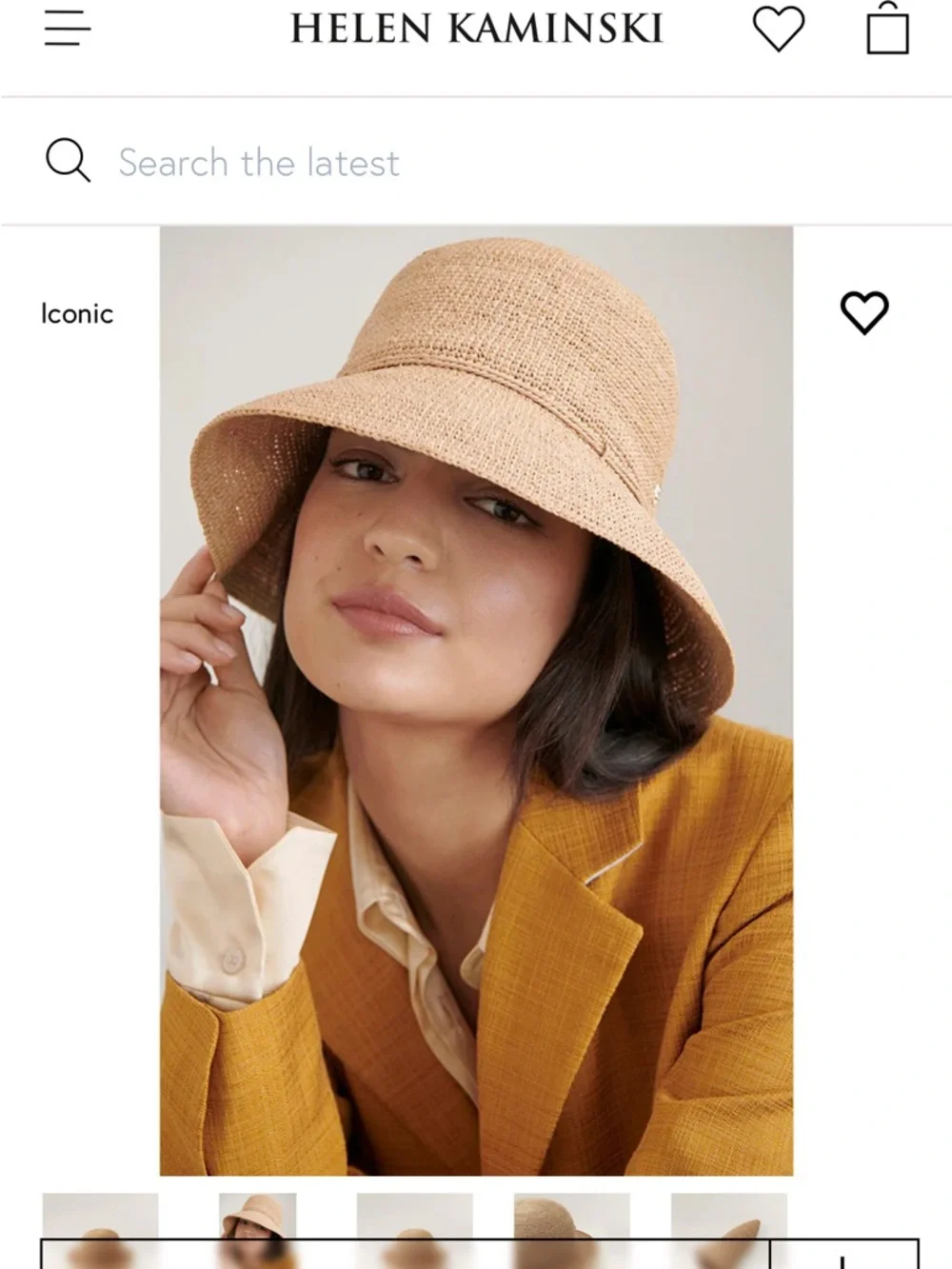 Helen Kaminski Natural Crochet Bowler Sun Hat